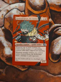 Magic the Gathering General Kreat, the Boltbringer Hand Painted Custom MTG Alter - Image 1