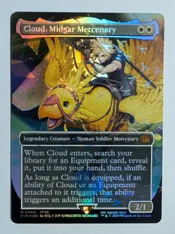Cloud, Midgar Mercenary BORDERLESS Chocobo Track ◆FOIL◆ 564 NM Near Mint Magic - Image 1