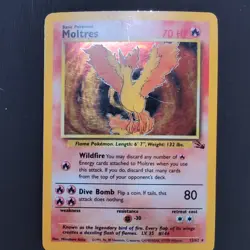 1999 Pokemon TCG Moltres 12/62 Fossil Holo Rare - Image 1