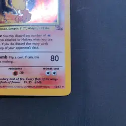 1999 Pokemon TCG Moltres 12/62 Fossil Holo Rare - Image 5