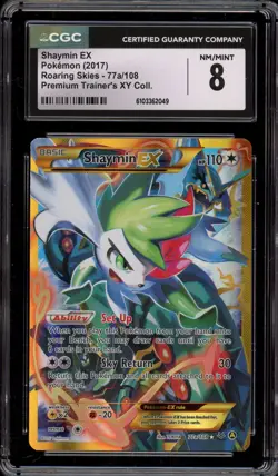 Pokemon Shaymin EX XY Premium Trainers Coll. Full Alt Art Promo #77a CGC 8 - Image 1