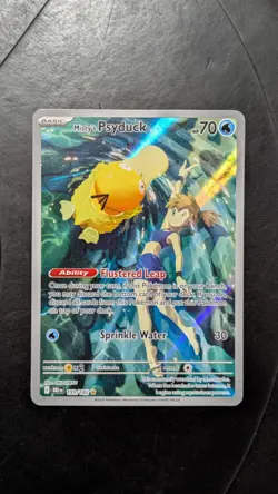 Pokemon Misty's Psyduck 193/182 Full Art Holo Illustration Rare Destined Rivals - Image 1