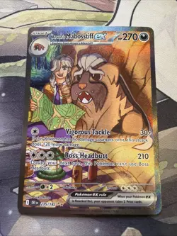 Pokemon TCG Arven's Mabosstiff EX #235/182 Sv10: Destined Rivals SAR - Image 1