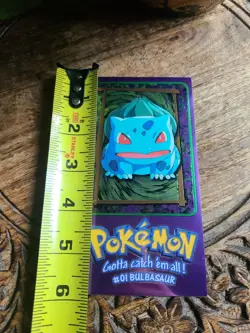 1999 Topps Pokemon TV Animation Edition Bulbasaur #01 oversized tin topper 3/5 - Image 5