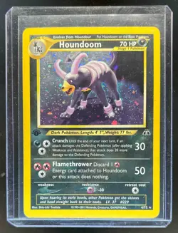 2001 Pokemon Neo Discovery 1st Edition Houndoom Holo #4/75 - Image 1