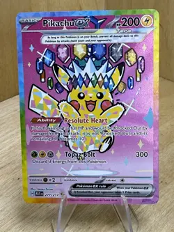 Pokemon Pikachu EX SIR 277/217 Ascended Heroes English - Pack Fresh - NM - Image 1