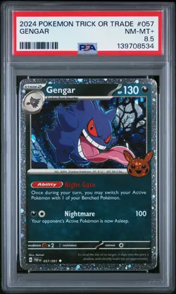 2024 POKEMON TRICK OR TRADE #057 GENGAR PSA 8.5 - Image 1