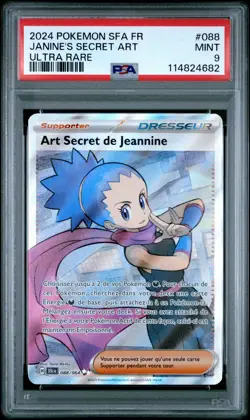 2024 POKEMON FRENCH SFA FR-SHROUDED FABLE ULTRA RARE JANINE'S SECRET ART PSA 9 - Image 1