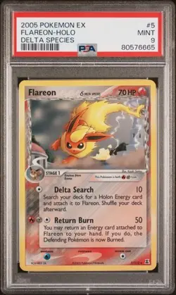 Flareon 5/113 - 2005 Pokemon Delta Species - Holo - PSA 9 - Image 1