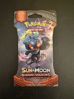 Pokemon TCG Burning Shadows Booster Pack Sun and Moon Sleeved New Marshadow - Image 1