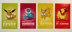 1999 Pokemon Sandylion Sticker Sheets Eevee Evolution Set (#133, 134 135, 136) - Image 1