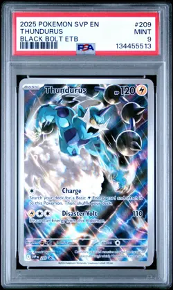 2025 POKEMON SVP EN-SV BLACK STAR PROMO #209 THUNDURUS PSA 9 - Image 1