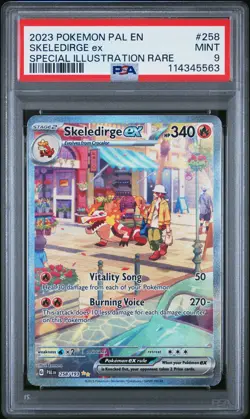 2023 POKEMON PAL EN-PALDEA EVOLVED SPECIAL ILLUSTRATION RARE SKELEDIRGE EX PSA 9 - Image 1