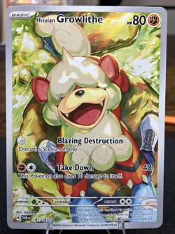 Pokemon TCG - S&V - Twilight Masquerade - Hisuian Growlithe 181/167 - IR - NM - Image 1