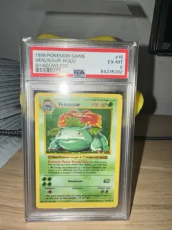 1999 Pokemon Base Set Venusaur (Shadowless) #15 PSA 6 - Image 1