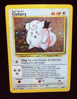 1999 Clefairy 005/102 Base Set Holo Rare Vintage Pokemon TCG WoTC MP - Image 1