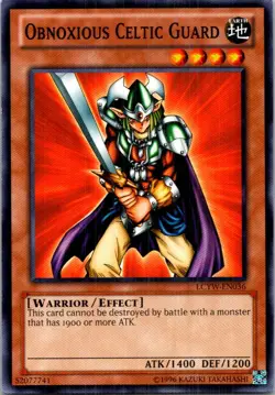 Obnoxious Celtic Guard #LCYW-EN036 Yugioh Unlimited Lightly played - Image 1