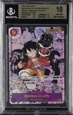 2024 ONE PIECE EMPERORS IN THE NEW WORLD MANGA #OP09119 MONKEY D. LUFFY BGS 10 - Image 1