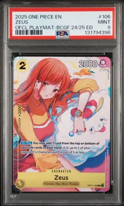 2025 ONE PIECE PROMOS GAMES FEST 24-25 EDITION #106 ZEUS PSA 9 - Image 1