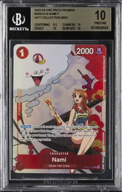 2022-23 ONE PIECE PROMOS GIFT COLLECTION #OP01016 NAMI P BGS 10 PRISTINE - Image 1