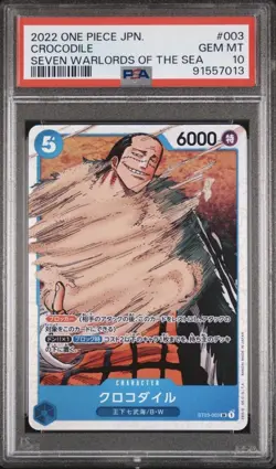 2022 One Piece Japanese CROCODILE Seven Warlords Of The Sea PSA 10 - Image 1