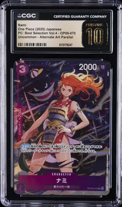 2025 ONE PIECE JPN UNCOMMON ALT ART #OP09-070 NAMI CGC 10 PRISTINE - Image 1