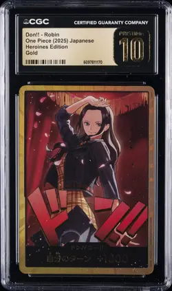 2025 ONE PIECE JPN HEROINES EDITION GOLD DON!! ROBIN CGC 10 PRISTINE - Image 1