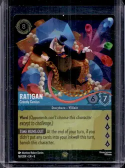 2025 Disney Lorcana Ratigan Greedy Genius Legendary Foil 167/204 - Image 1