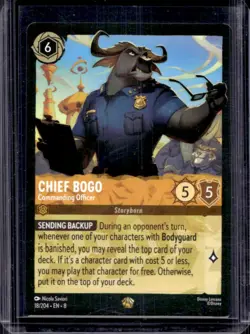 2025 Disney Lorcana Reign Jafar Chief Bogo Commanding Officer Legendary 18/204 - Image 1