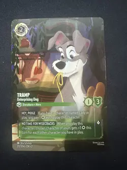 Tramp - Enterprising Dog Enchanted 212/204 Disney Lorcana Archazia's Island - Image 1