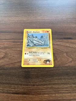 BROCK’S RHYHORN - Gym Heroes Set - 70/132 - Common - Pokemon Card - LP - Image 2