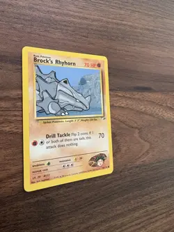 BROCK’S RHYHORN - Gym Heroes Set - 70/132 - Common - Pokemon Card - LP - Image 3