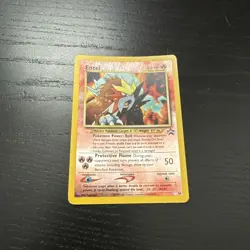 Entei WOTC Black Star Promo 34 Reverse Holo Pokemon Card - MP - Image 1