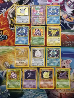 Vintage Pokemon Card Lot WOTC Holo Fire Anicent Mew Shadowless Nidoking - Image 1