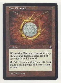 MTG STRONGHOLD: 1x NM Mox Diamond Magic the Gathering Card +1 Mana Any Color - Image 1