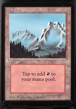 MTG Lands Set Of Four, Forest, Island, Mountain, and Swamp Alpha 1993 Magic Card - Image 5