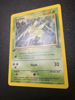 1999 Pokemon SCYTHER Jungle Set 1ST EDITION Rare NON HOLO Card 26/64 WotC NM - Image 2