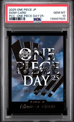 2025 ONE PIECE JPN PREM CARD COLL -ONE PIECE DAY'25- DON!! CARD PSA 10 - Image 1