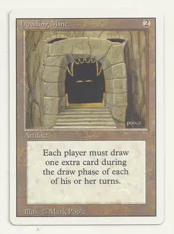 MTG REVISED: 1x NM- Howling Mine Magic the Gathering Each Player Draw Extra Card - Image 1