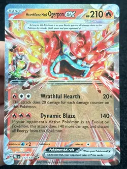 Hearthflame Mask Ogerpon ex 017/131 - LP-NM - Pokemon TCG Card - Image 1