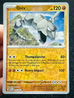 Onix 095/165 Reverse holo - MP - LP - Pokemon TCG Card - Image 1