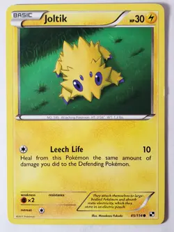 Joltik 45/114 LP - Black White Pokemon Card - Masakazu Fukuda Art - Image 1