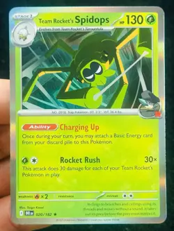 Team Rocket's Spidops 020/182 holo - LP-NM - Pokemon TCG Card - Image 1