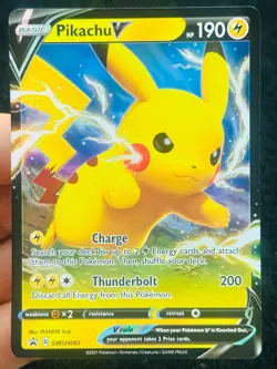 Pikachu V SWSH061 - Black Star Promo - LP-NM - Pokemon TCG Card - Image 1