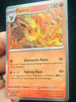 Flareon SVP167 - Cosmo Holo - Prismatic Evolutions - LP-NM - Pokemon TCG Card - Image 2