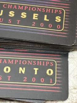 World Championships Brussels, Toronto, August 1998 - 2001 Mixed Lot of 103 Cards - Image 1