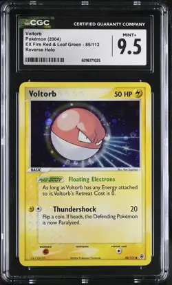 CGC 9.5 MINT+ Voltorb EX Fire Red & Leaf Green 85/112 Reverse Holo Pokemon Card - Image 1