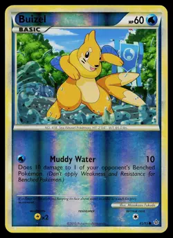 Pokemon Card - Buizel Unleashed 45/95 Common Reverse Holo - Image 1