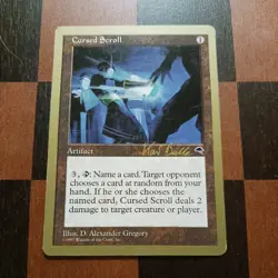 Mtg x4 Cursed Scroll LP/NM - Kai Budde - 1998 ~ World Championship Magic Card - Image 1