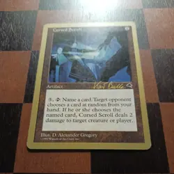 Mtg x4 Cursed Scroll LP/NM - Kai Budde - 1998 ~ World Championship Magic Card - Image 2